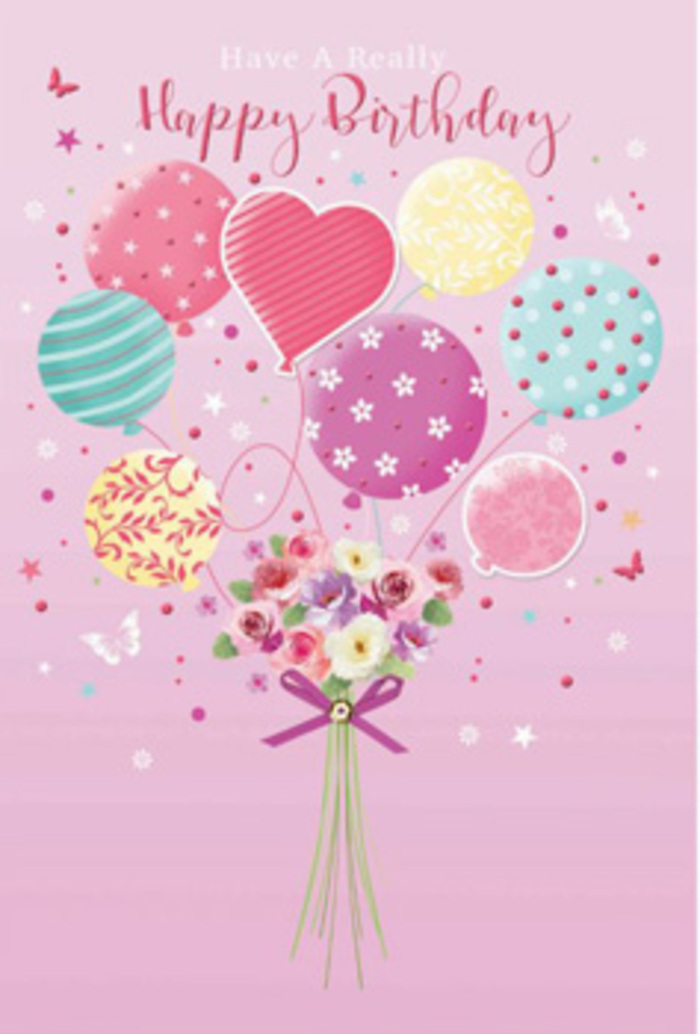 This image captures a whimsical birthday scene where flowers and balloons come together in a floating celebration that feels perfectly at home in the quiet lanes of Sipson. At the centre of the design, a hand-tied bouquet forms the heart of the composition, its stems gathered neatly and finished with a rich purple satin bow that glimmers as if brushed by soft morning light. The flowers themselves are delicate and romantic: small roses and daisy-like blossoms with rounded petals blend from creamy white at the tips to warm blush and rose at the base, creating a gentle ombré effect that suggests early blooms opening along a garden path close to Sipson Way. Above this bouquet, an array of pastel balloons lifts the entire piece, their rounded shapes overlapping like clouds. The colours are soothing and joyful-powder pinks, misty greens, buttery yellows, and lilac tones-all harmonising to create a calm yet festive palette. Each balloon is decorated with its own playful pattern, from spiralling ribbons and candy stripes to scattered polka dots and tiny floral accents, giving a sense of movement and personality. A heart-shaped balloon rests near the centre, subtly drawing the eye and adding a note of affection that suits a cherished birthday. Light seems to flow across the design much like afternoon sun over the gardens near Sipson Recreation Ground, highlighting the glossy shine of the balloons and the soft, almost touchable texture of each petal. Dotted around the scene, tiny stars and graceful butterflies drift in the background, suggesting a fairy-tale breeze that could be carrying birthday wishes across the rooftops of Sipson. Together, these elements create a tender, imaginative greeting filled with colour, lightness, and the quiet joy of a thoughtfully arranged birthday bouquet.
